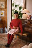 Arjuna Bespoke Fit Baju Melayu Cekak Musang - Maroon