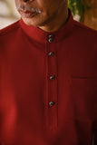Arjuna Bespoke Fit Baju Melayu Cekak Musang - Maroon