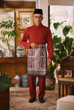 Arjuna Bespoke Fit Baju Melayu Cekak Musang - Maroon