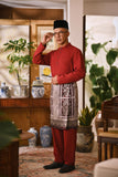 Arjuna Bespoke Fit Baju Melayu Cekak Musang - Maroon