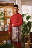 Arjuna Bespoke Fit Baju Melayu Cekak Musang - Maroon