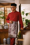 Arjuna Bespoke Fit Baju Melayu Cekak Musang - Maroon