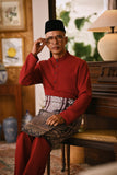 Arjuna Bespoke Fit Baju Melayu Cekak Musang - Maroon