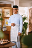 Arjuna Bespoke Fit Baju Melayu Cekak Musang - Powder Blue