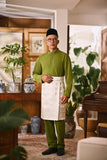 Arjuna Bespoke Fit Baju Melayu Cekak Musang - Olive Green