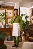 Arjuna Bespoke Fit Baju Melayu Cekak Musang - Olive Green