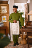 Arjuna Bespoke Fit Baju Melayu Cekak Musang - Olive Green
