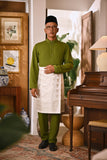 Arjuna Bespoke Fit Baju Melayu Cekak Musang - Olive Green