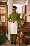 Arjuna Bespoke Fit Baju Melayu Cekak Musang - Olive Green