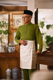 Arjuna Bespoke Fit Baju Melayu Cekak Musang - Olive Green
