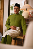 Arjuna Bespoke Fit Baju Melayu Cekak Musang - Olive Green
