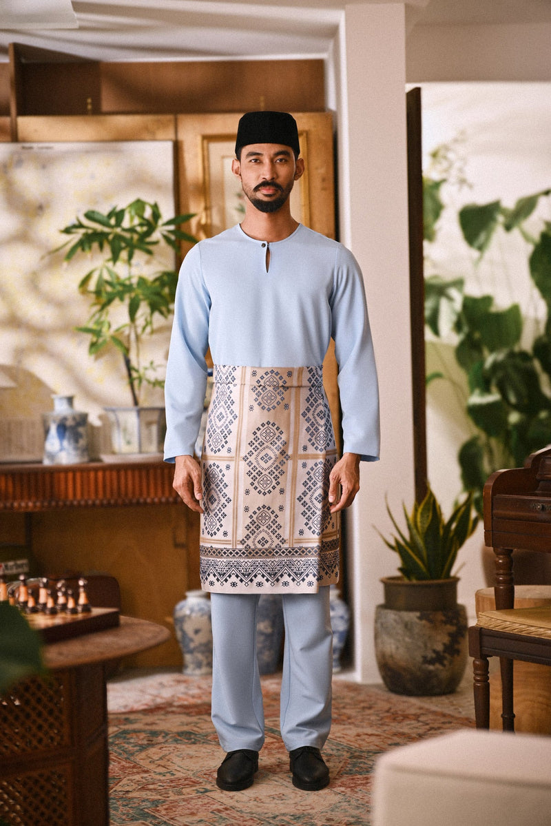 Arjuna Smart Fit Baju Melayu Teluk Belanga - Powder Blue