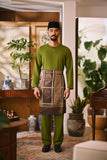 Arjuna Smart Fit Baju Melayu Teluk Belanga - Olive Green