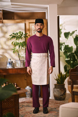 Arjuna Smart Fit Baju Melayu Teluk Belanga - Eggplant Purple