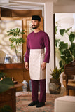 Arjuna Smart Fit Baju Melayu Teluk Belanga - Eggplant Purple
