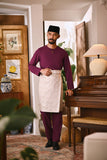 Arjuna Smart Fit Baju Melayu Teluk Belanga - Eggplant Purple