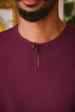 Arjuna Smart Fit Baju Melayu Teluk Belanga - Eggplant Purple