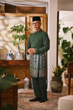Arjuna Bespoke Fit Baju Melayu Cekak Musang - Emerald Green