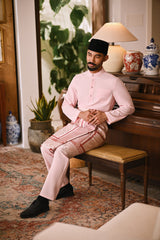 Arjuna Bespoke Fit Baju Melayu Cekak Musang - Baby pink
