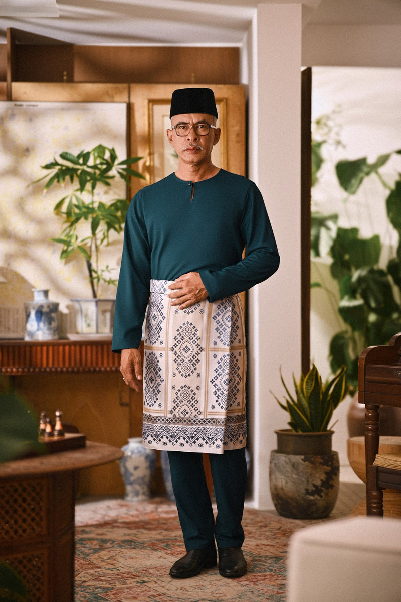Arjuna Smart Fit Baju Melayu Teluk Belanga - Midnight Teal