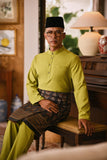 Arjuna Bespoke Fit Baju Melayu Cekak Musang - Moss Green