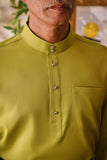 Arjuna Bespoke Fit Baju Melayu Cekak Musang - Moss Green