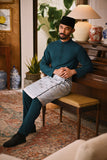 Arjuna Bespoke Fit Baju Melayu Cekak Musang - Midnight Teal