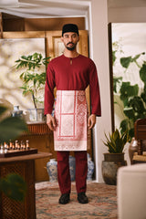 Arjuna Smart Fit Baju Melayu Teluk Belanga - Ruby Maroon