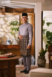 Arjuna Bespoke Fit Baju Melayu Cekak Musang - Snow grey