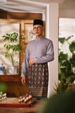 Arjuna Bespoke Fit Baju Melayu Cekak Musang - Snow grey