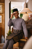 Arjuna Bespoke Fit Baju Melayu Cekak Musang - Snow grey