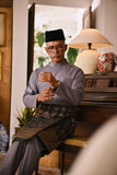 Arjuna Bespoke Fit Baju Melayu Cekak Musang - Snow grey