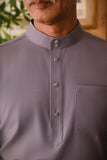 Arjuna Bespoke Fit Baju Melayu Cekak Musang - Snow grey