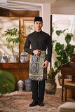 Arjuna Bespoke Fit Baju Melayu Cekak Musang - Black