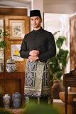 Arjuna Bespoke Fit Baju Melayu Cekak Musang - Black