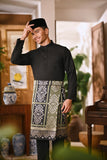 Arjuna Bespoke Fit Baju Melayu Cekak Musang - Black