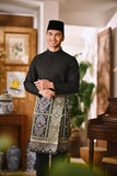 Arjuna Bespoke Fit Baju Melayu Cekak Musang - Black