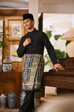Arjuna Bespoke Fit Baju Melayu Cekak Musang - Black