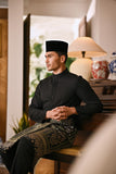 Arjuna Bespoke Fit Baju Melayu Cekak Musang - Black
