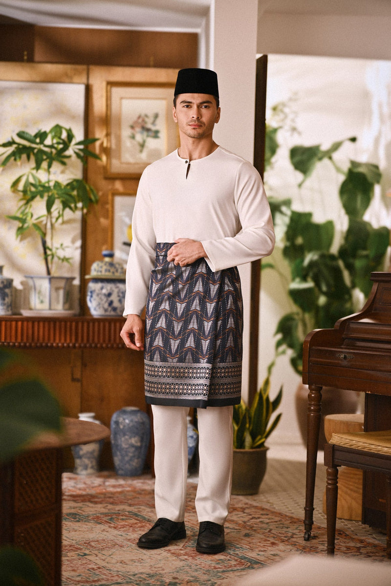 Arjuna Smart Fit Baju Melayu Teluk Belanga - Off White