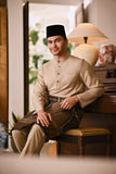 Arjuna Bespoke Fit Baju Melayu Cekak Musang - British Khaki