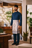 Arjuna Bespoke Fit Baju Melayu Cekak Musang - Teal Blue