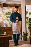 Arjuna Bespoke Fit Baju Melayu Cekak Musang - Teal Blue