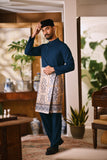 Arjuna Bespoke Fit Baju Melayu Cekak Musang - Teal Blue