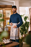 Arjuna Bespoke Fit Baju Melayu Cekak Musang - Teal Blue