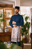 Arjuna Bespoke Fit Baju Melayu Cekak Musang - Teal Blue