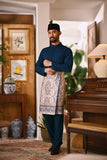 Arjuna Bespoke Fit Baju Melayu Cekak Musang - Teal Blue