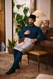 Arjuna Bespoke Fit Baju Melayu Cekak Musang - Teal Blue