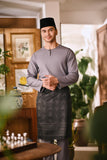 Arjuna Smart Fit Baju Melayu Teluk Belanga - Snow grey