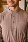 Arjuna Bespoke Fit Baju Melayu Cekak Musang - Mocha